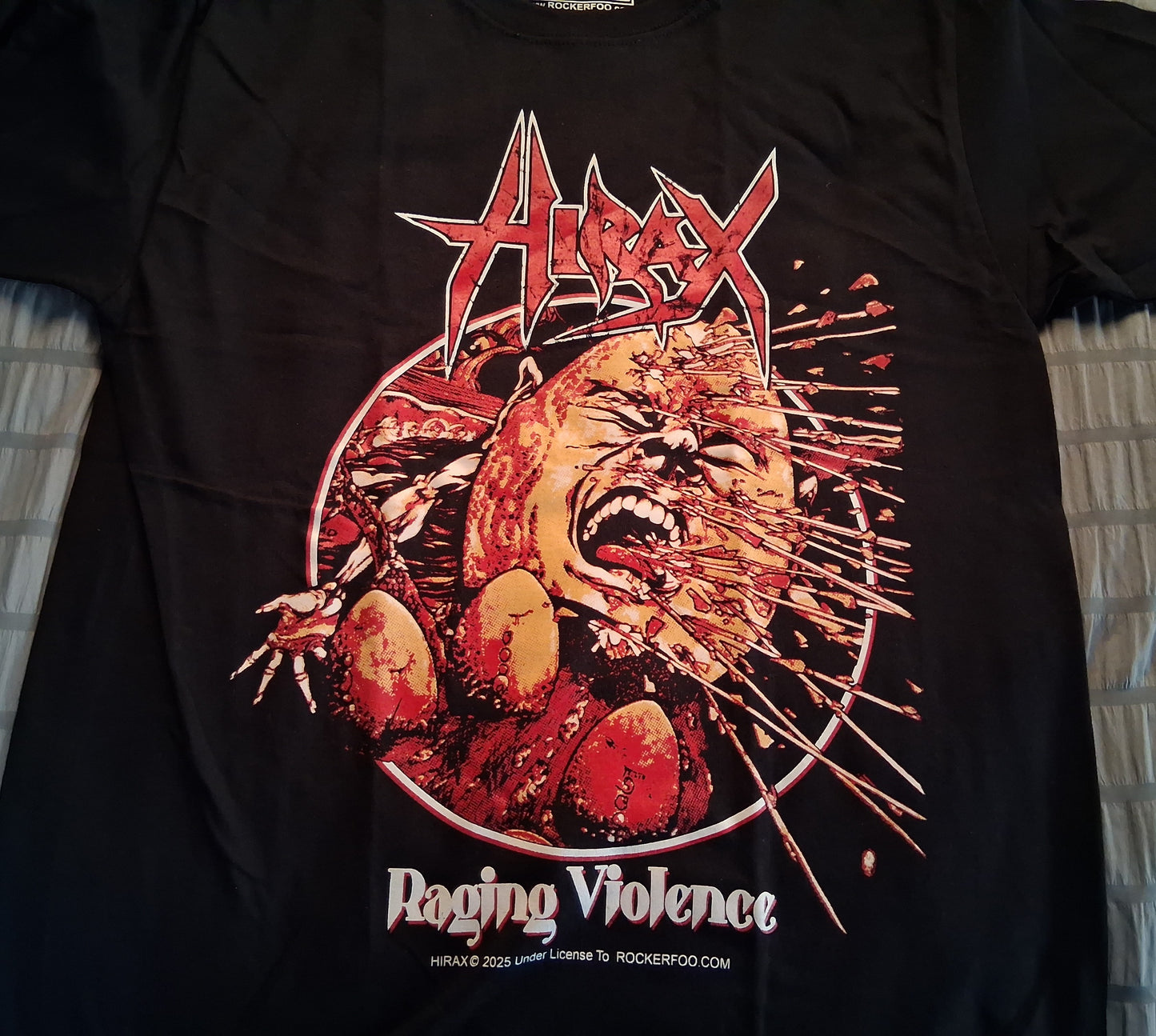 Hirax Raging Violence T-SHIRT (Rocker Foo Exclusive)
