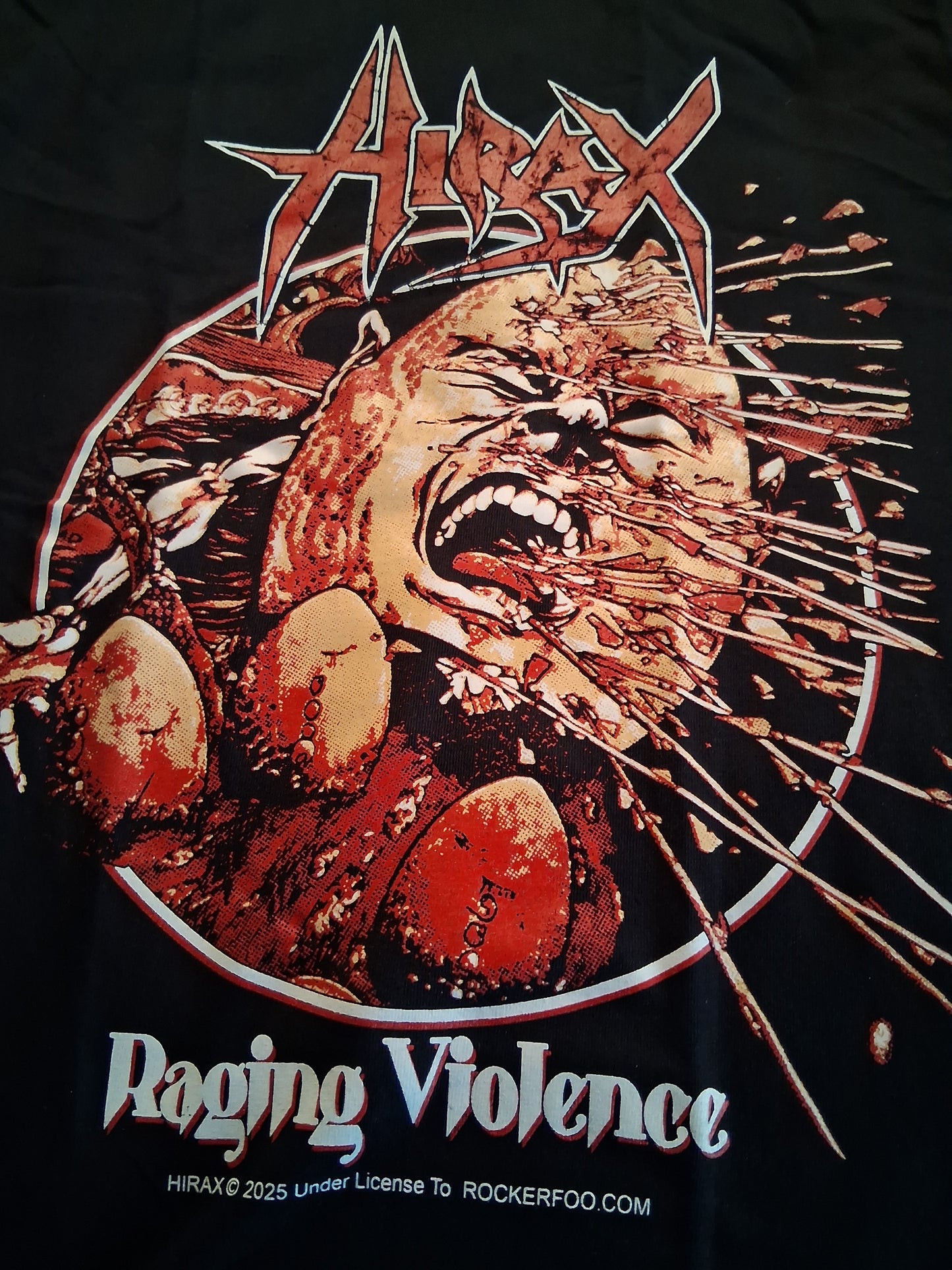 Hirax Raging Violence T-SHIRT (Rocker Foo Exclusive)