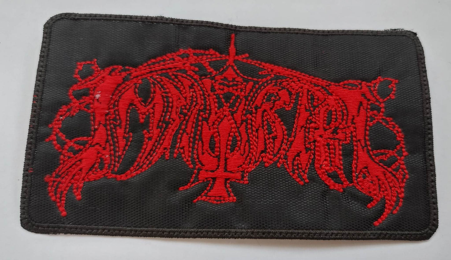 Immortal old logo Patch red letters