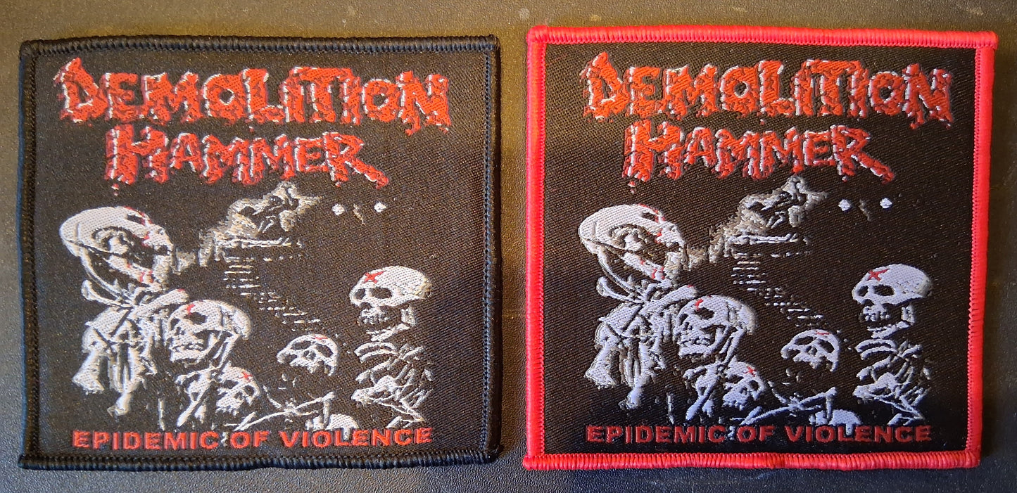 Demolition Hammer Epidemic of violence Woven Patch