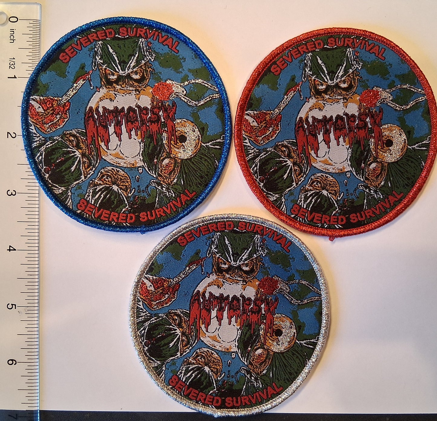 Autopsy Severed Survival circle shaped Woven Patch