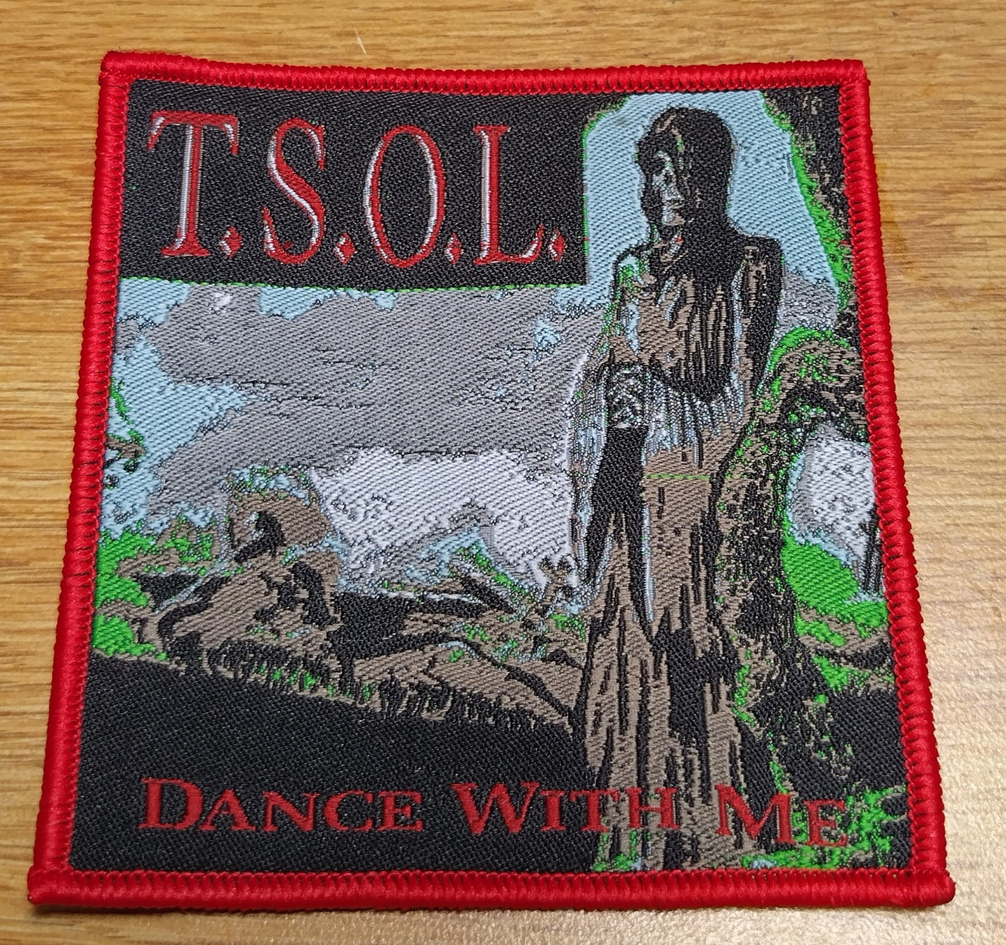 TSOL Dance with me Red Border Woven Patch