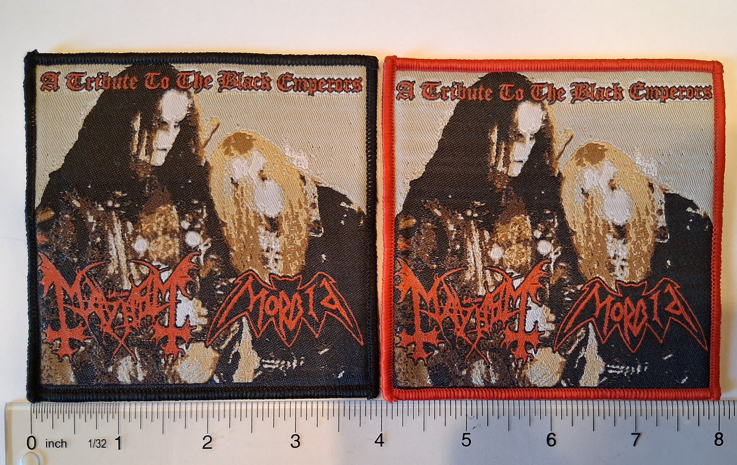 Mayhem Morbid angel tribute to the black Emperors Woven Patch