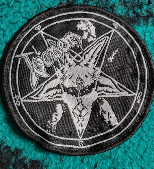 Venom Black Metal circle Woven Patch