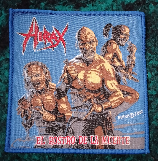 Hirax El rostro de la muerte Blue border Woven Patch