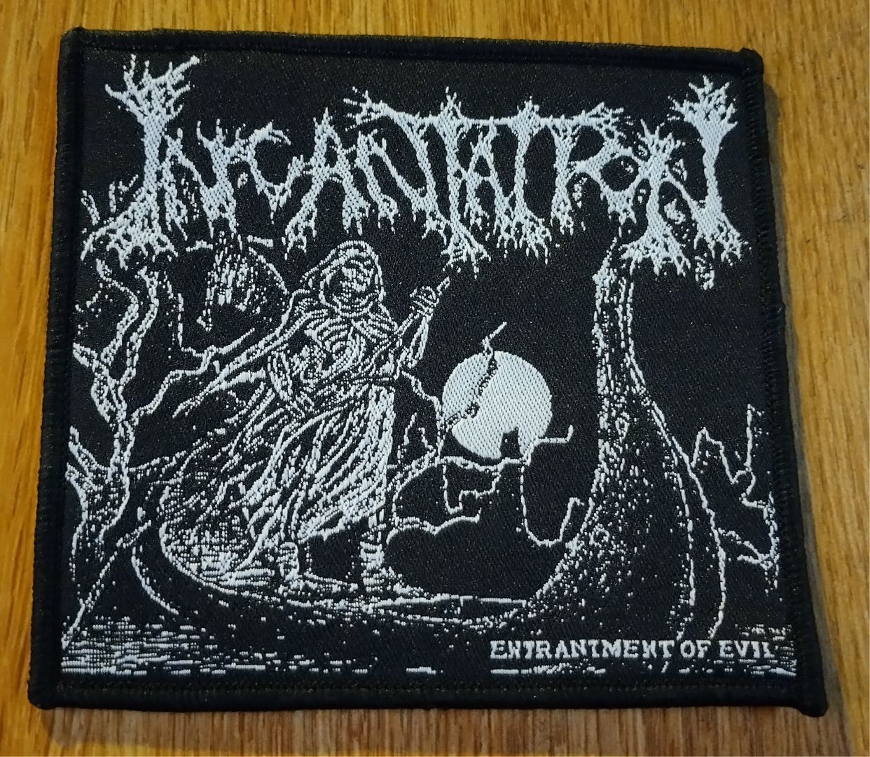 Incantation Entrantment of evil Woven Patch