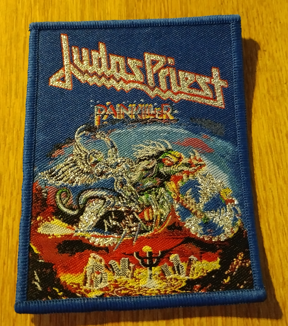 Judas Priest painkiller Blue Border Woven Patch