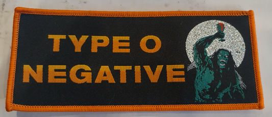 Type O Negative wolf Orange Border Woven Patch