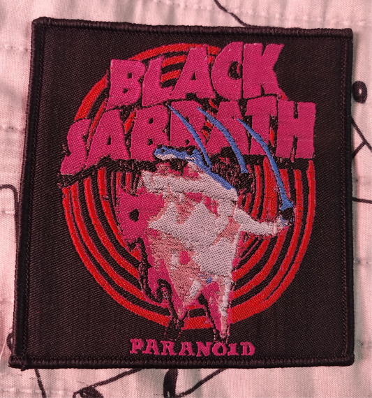 Black Sabbath paranoid Woven Patch