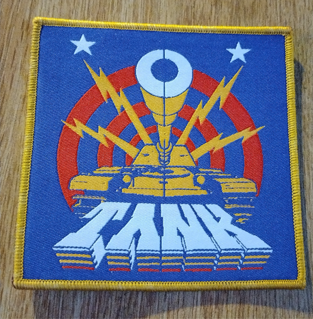 Tank yellow border Woven Patch