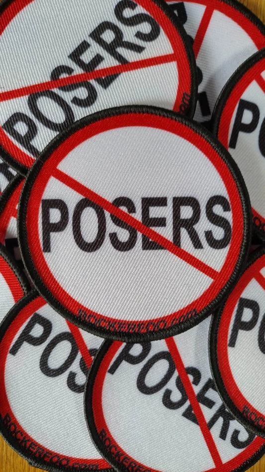 NO POSERS circle patch by Rocker Foo®