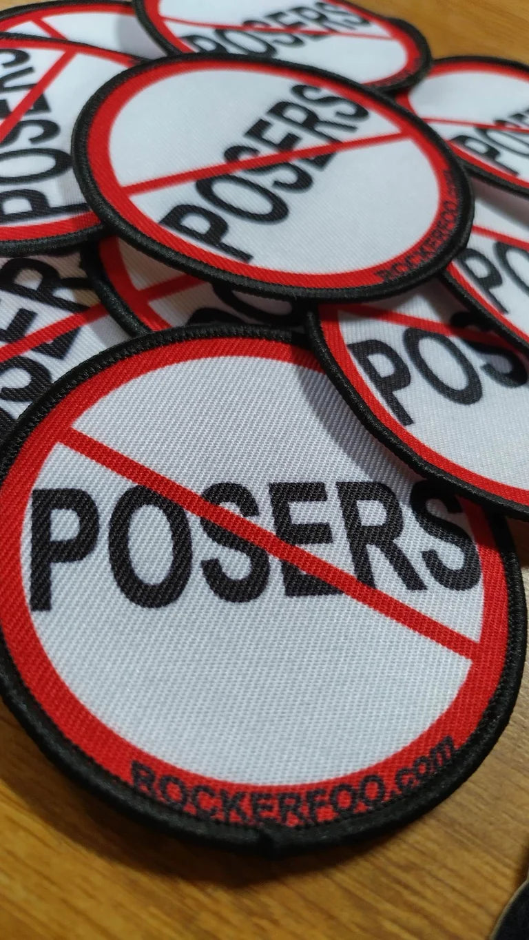 NO POSERS circle patch by Rocker Foo®