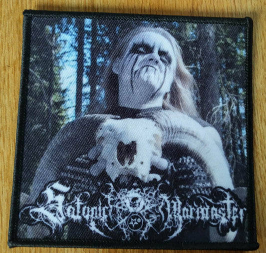 Satanic Warmaster holding ram skull Patch