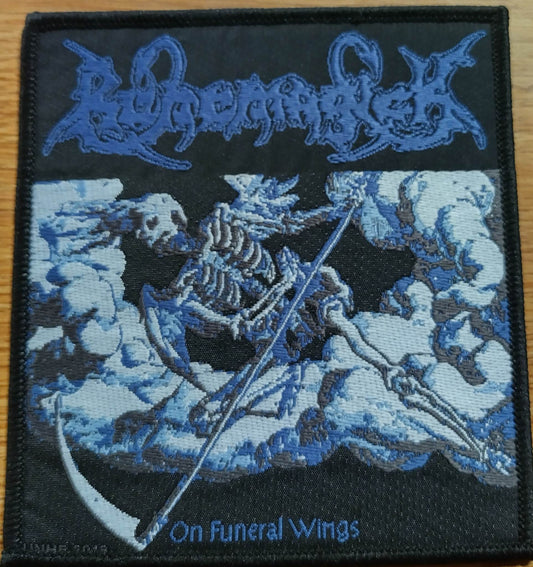 Rune Magick on funeral wings Woven Patch