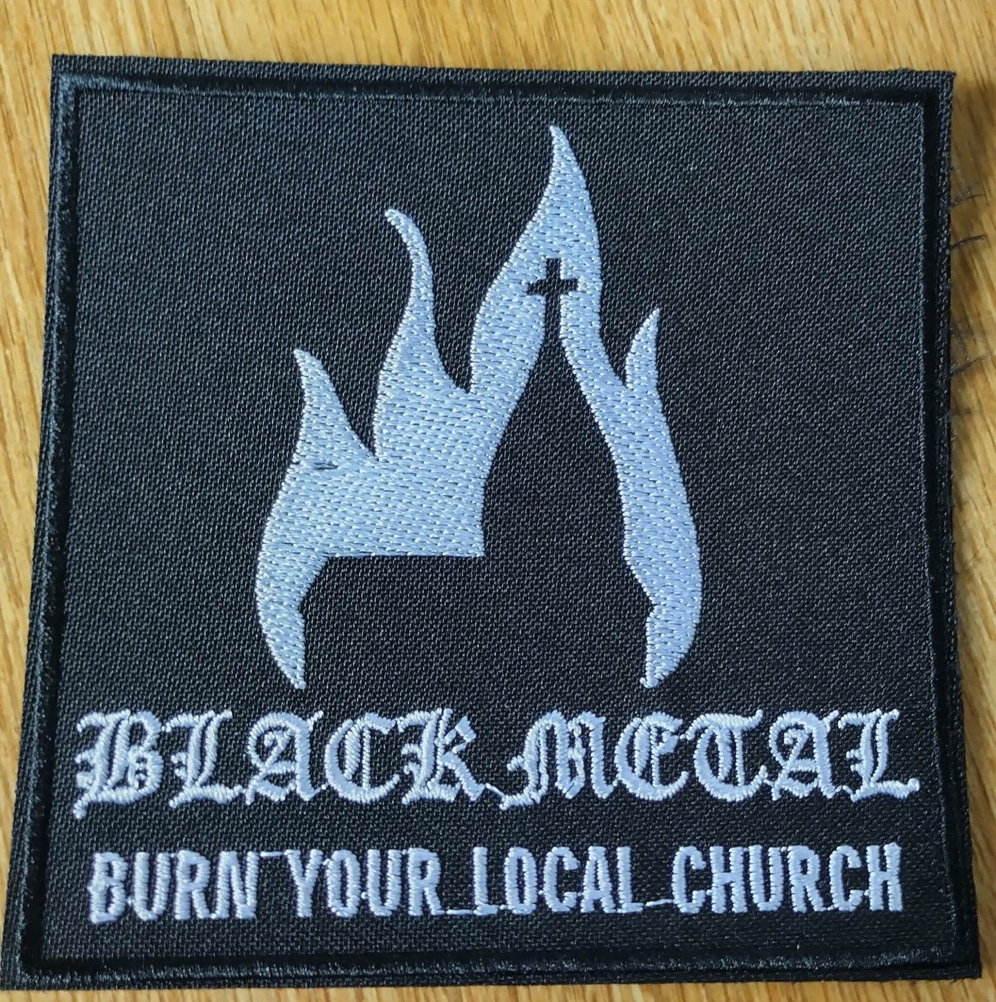 Black Metal burn your local church Patch