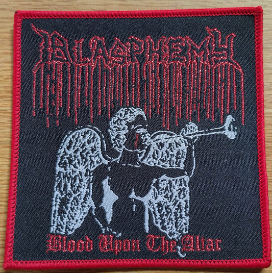 Blasphemy blood upon the altar Woven Patch