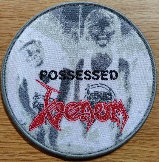 Venom possessed circle Woven Patch grey border