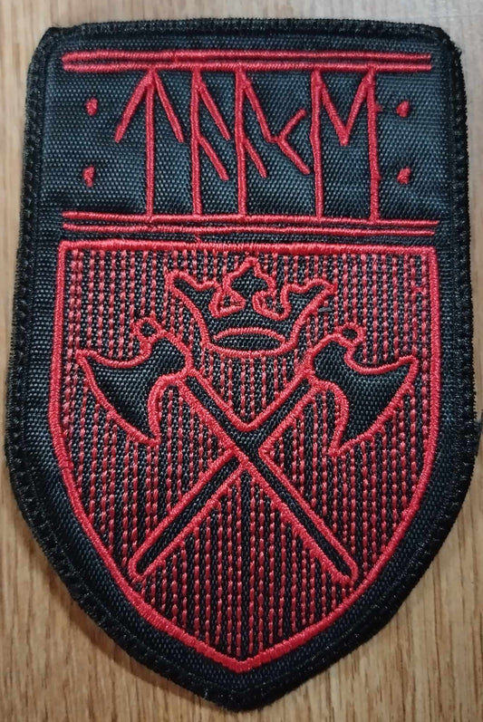 Taake red letters shield Patch