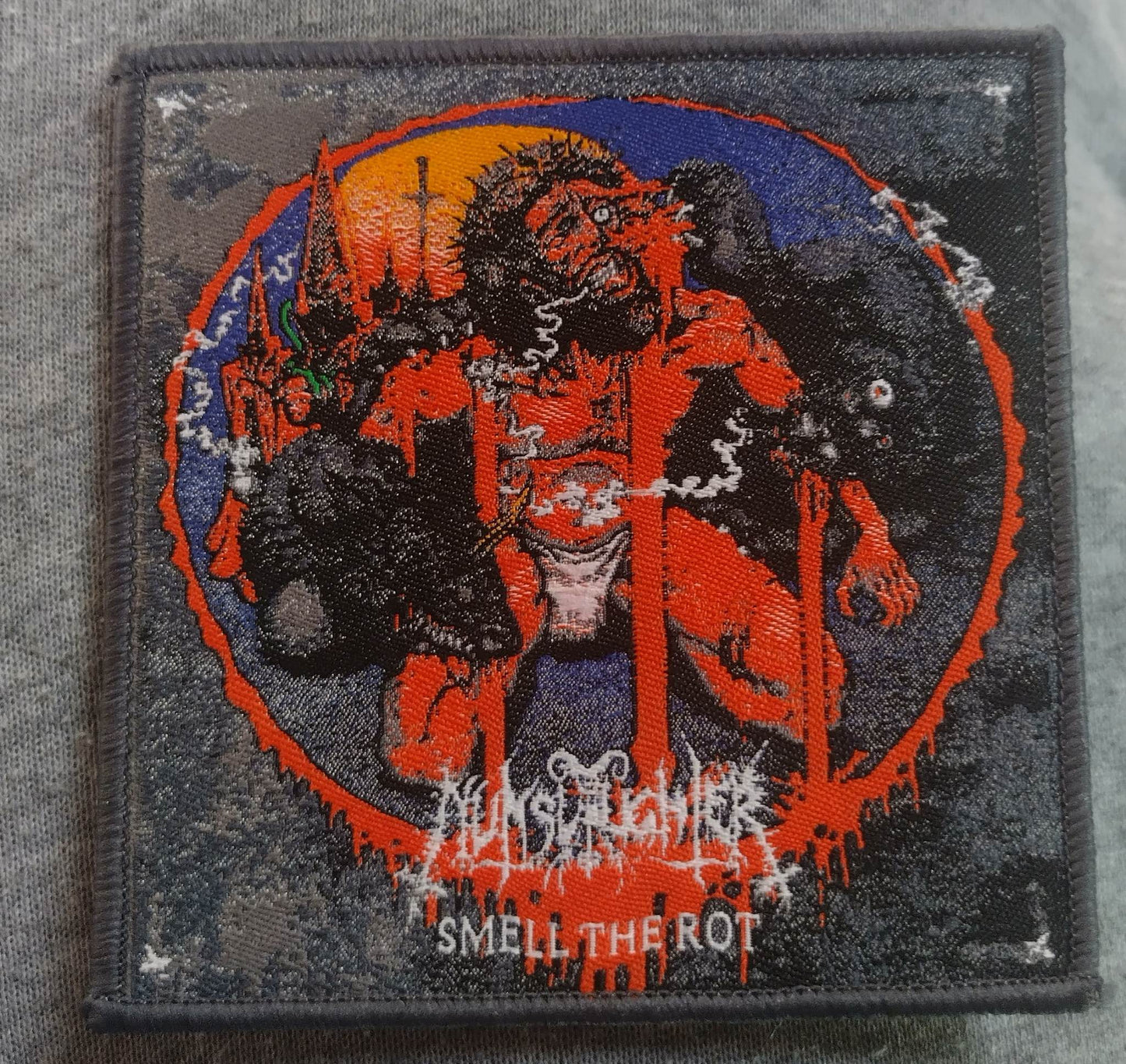 Nunslaughter smell the rot Woven Patch