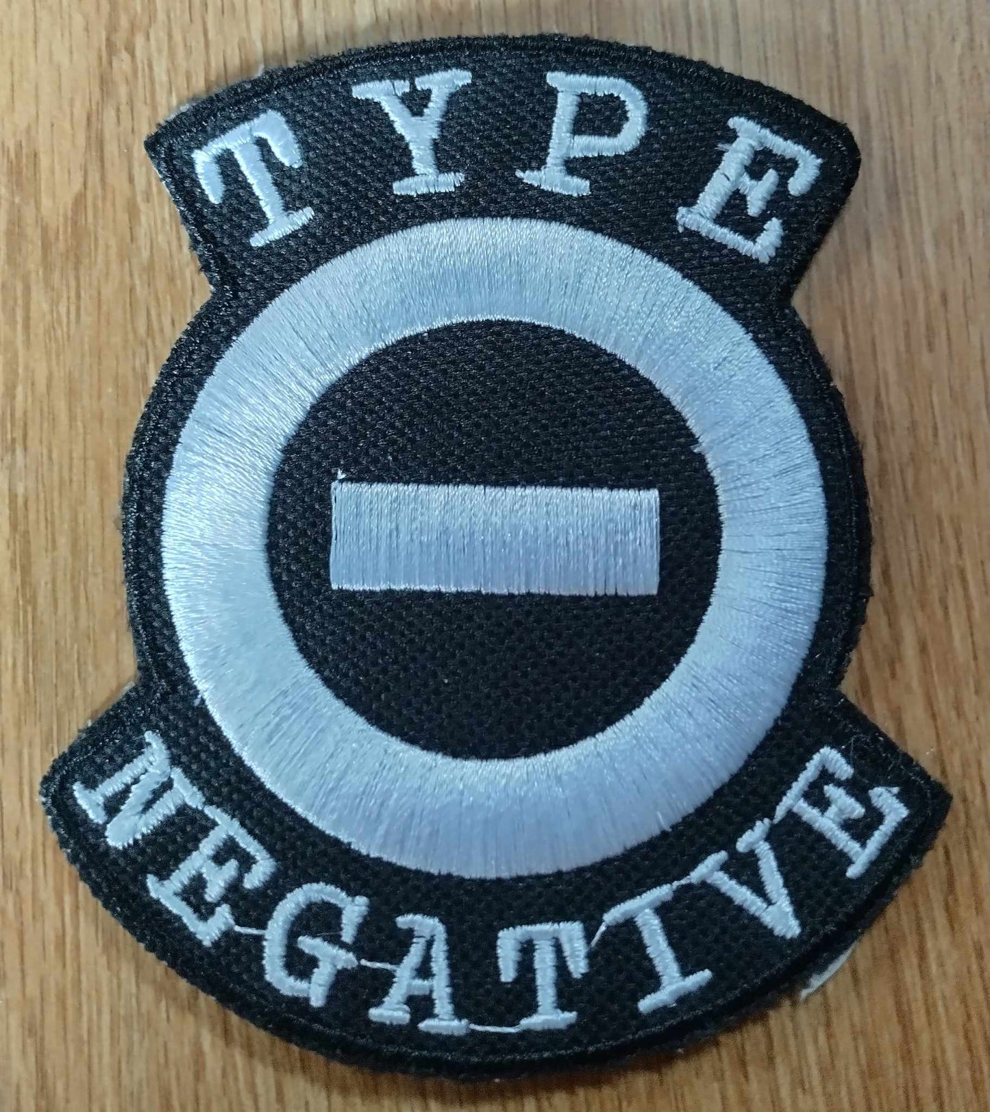 Type O Negative name Patch white letters