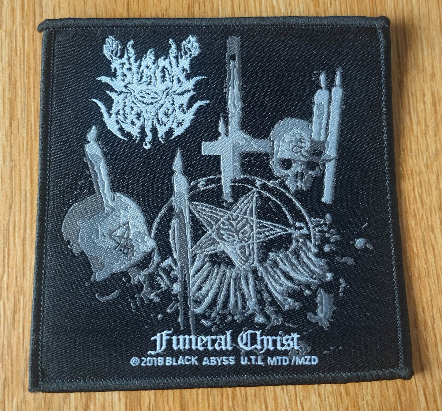 Black Abyss funeral christ Woven patch