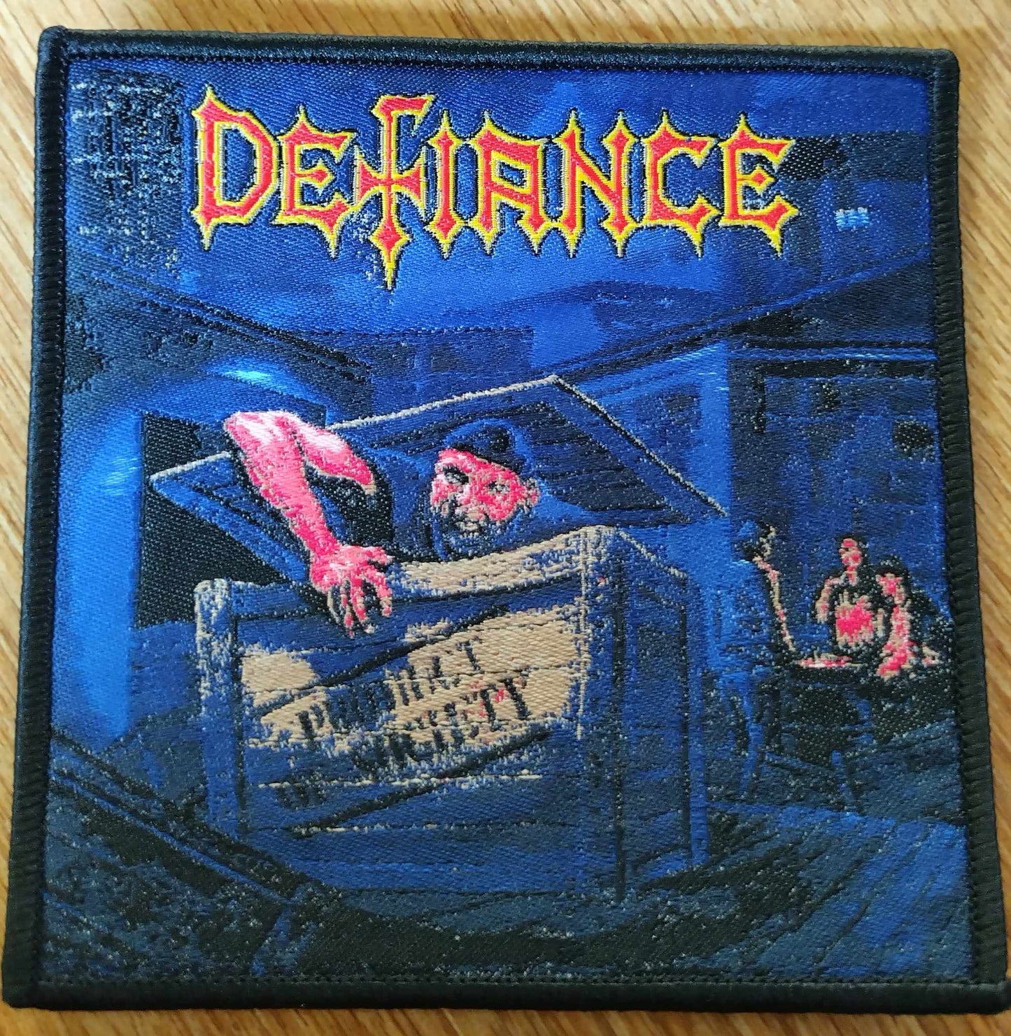 Defiance product of society Woven Patch