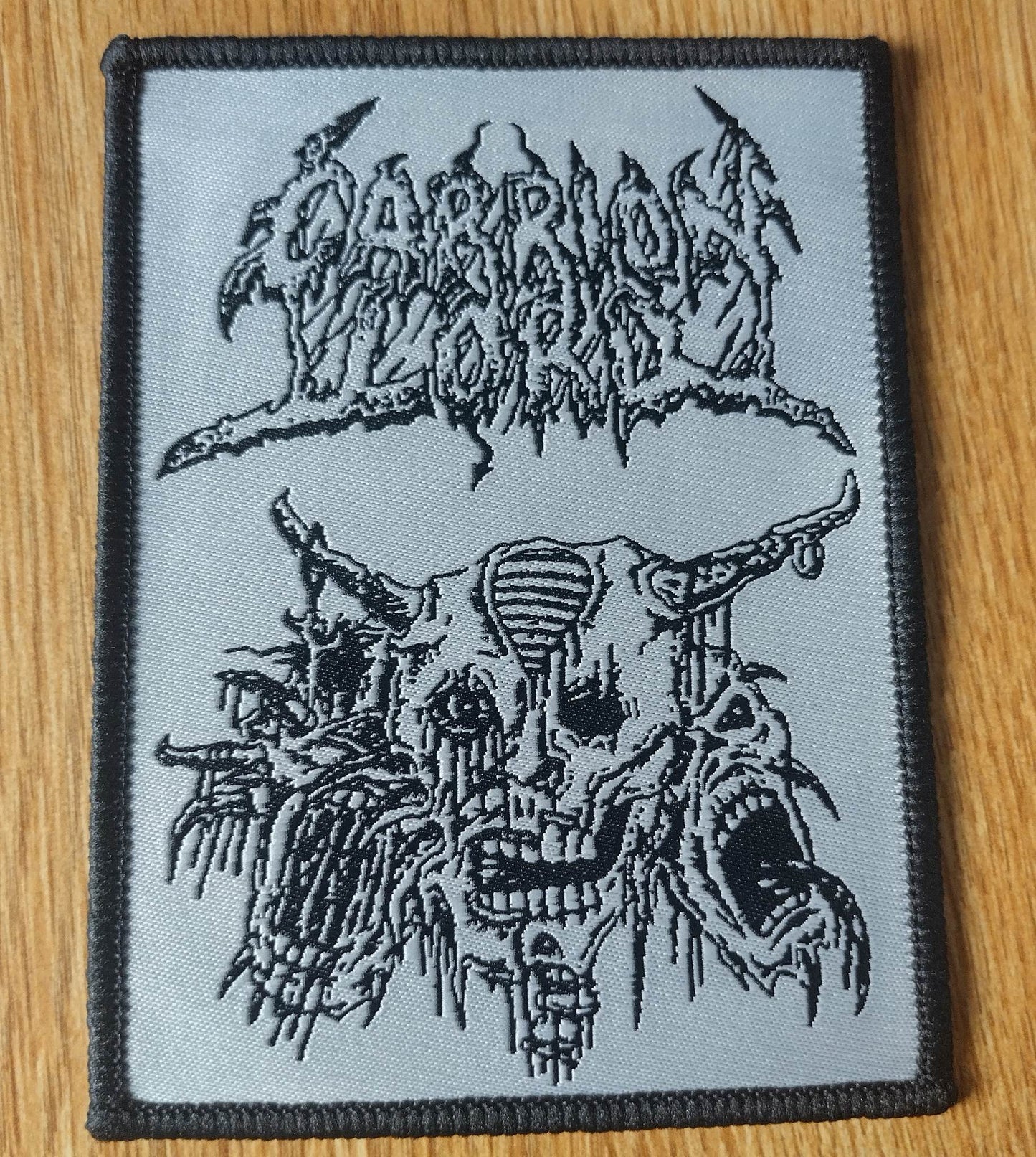 Carrion Lord all paths lead to chaos Woven Patch black border