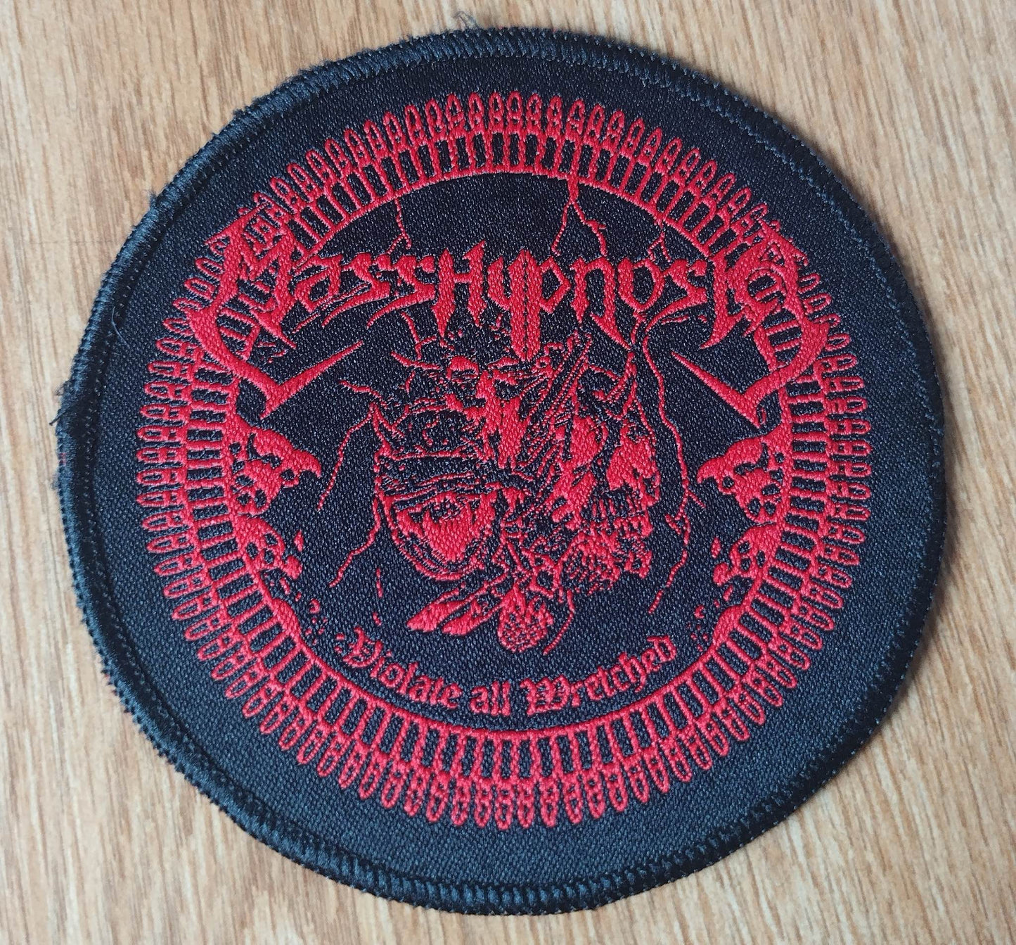 Mass Hypnosia circle Woven Patch