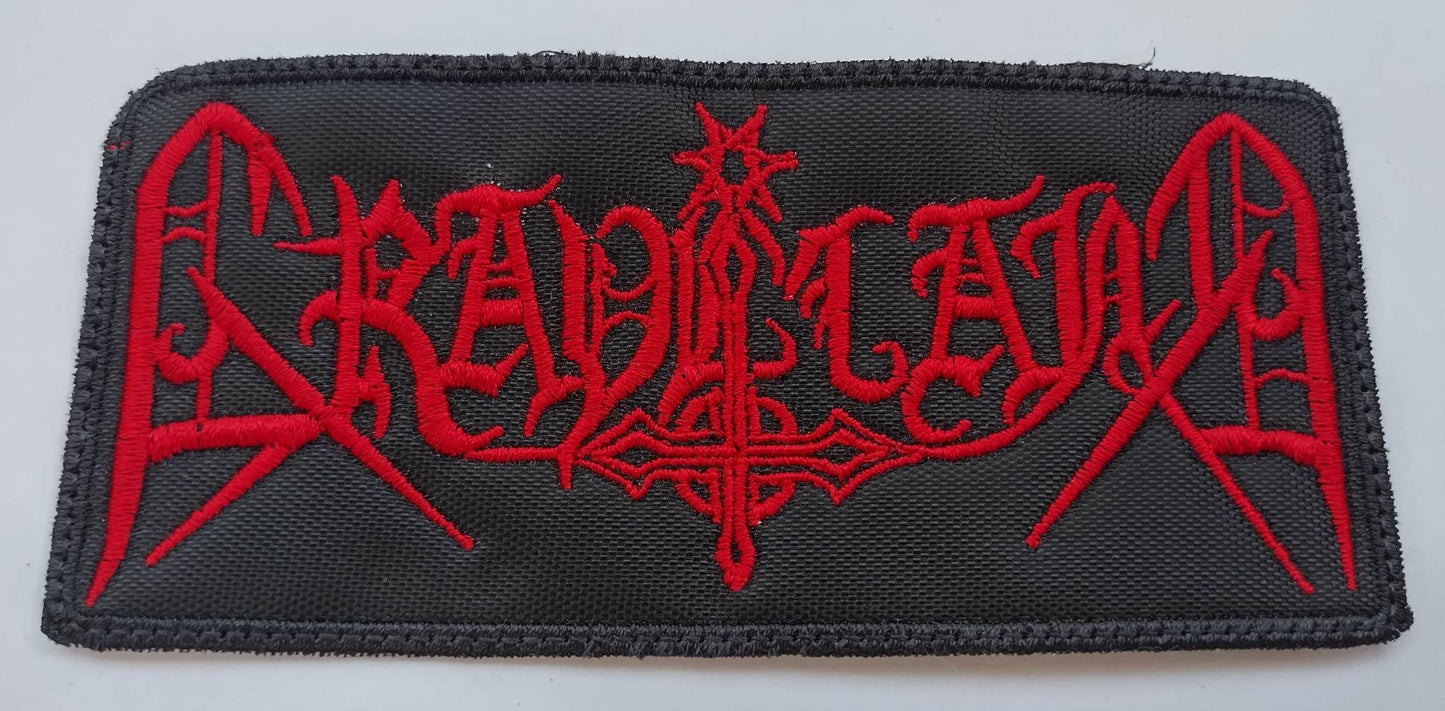 Graveland name Patch red letters