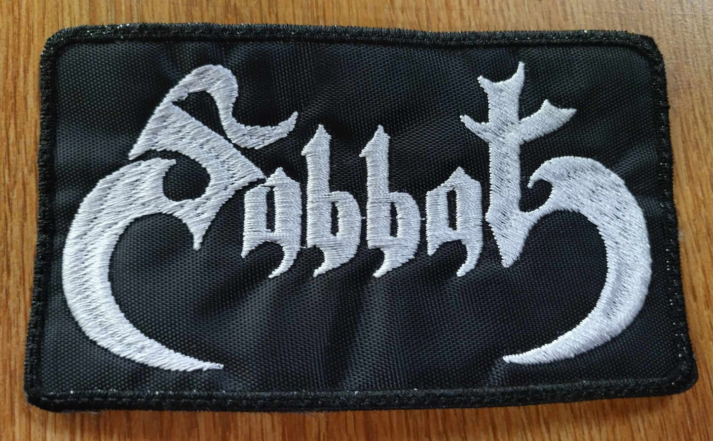 Sabbat name Patch white letters