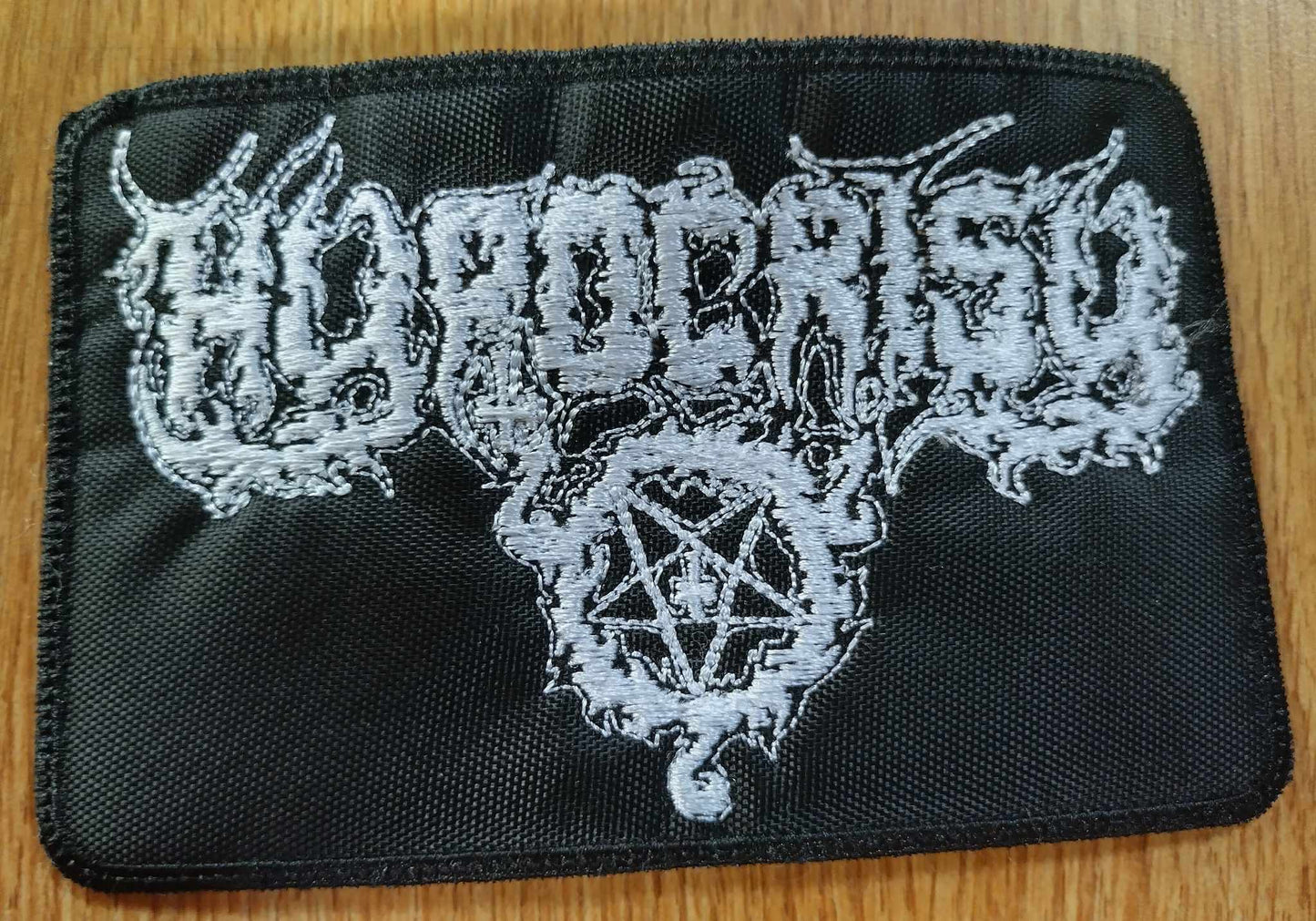 Hypocrisy name Patch white letters