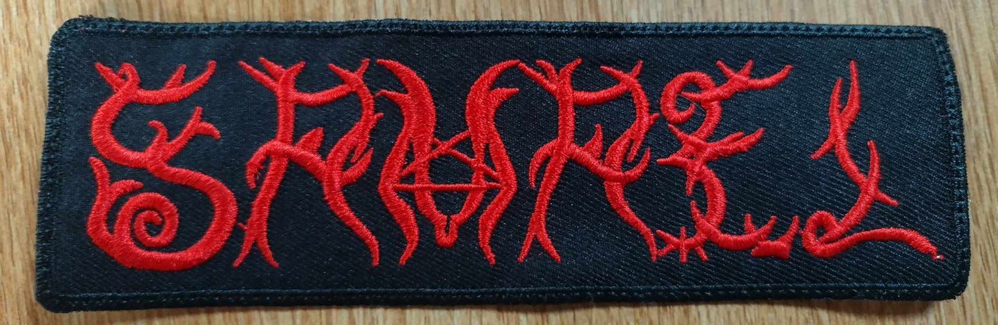 Samael name Patch red letters