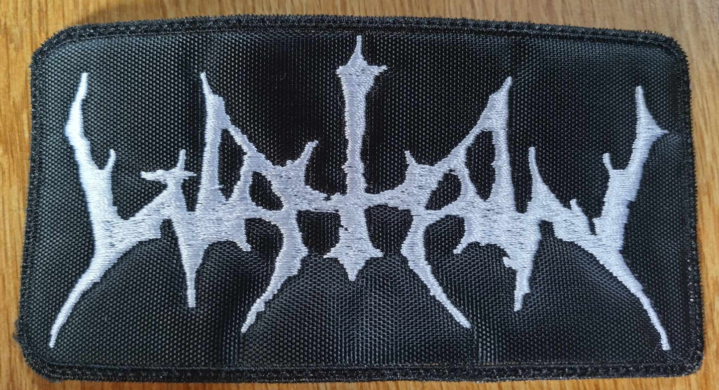 Watain name Patch white letters