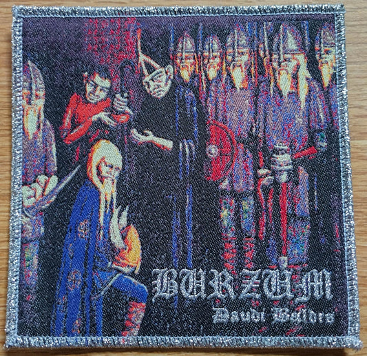 Burzum daudi baldrs Woven Patch metallic silver border