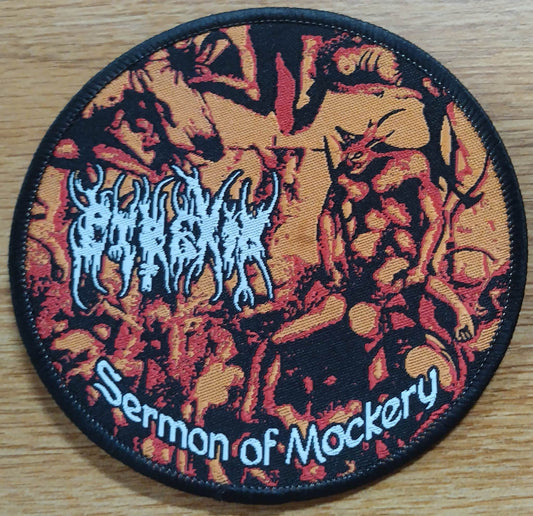 Pyrexia sermon of mockery Woven Patch black border