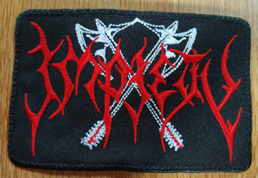 Impiety name Patch red letters