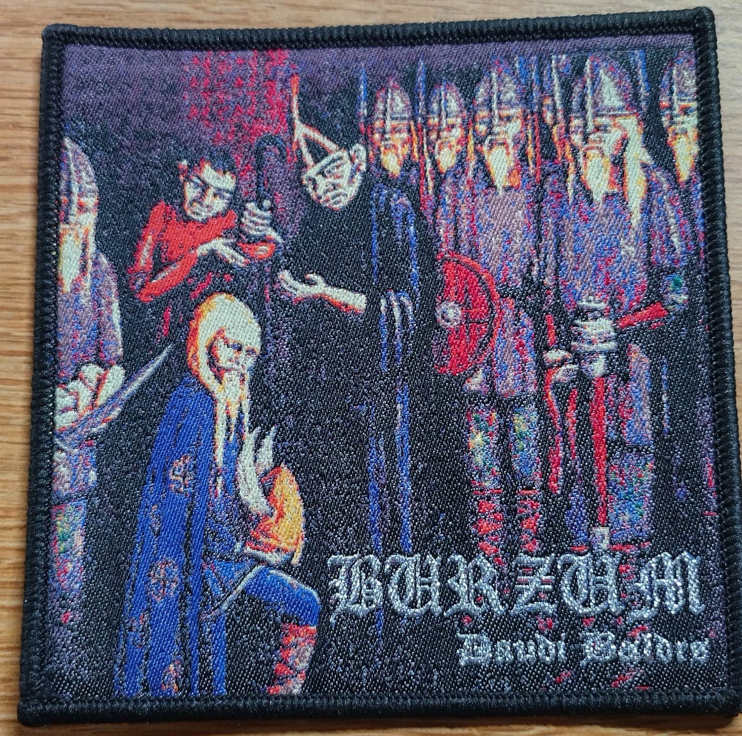 Burzum Daudi Baldrs Woven Patch Black border