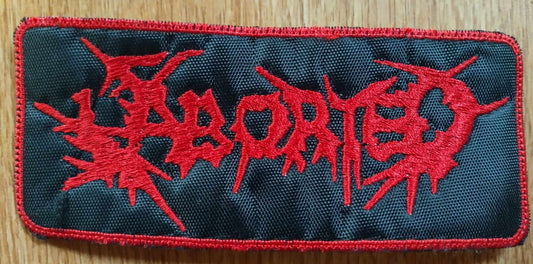 Aborted name Patch red letters