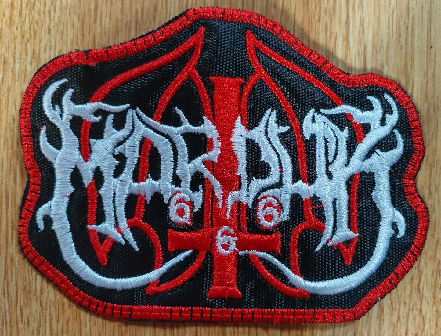 Marduk name Patch red border