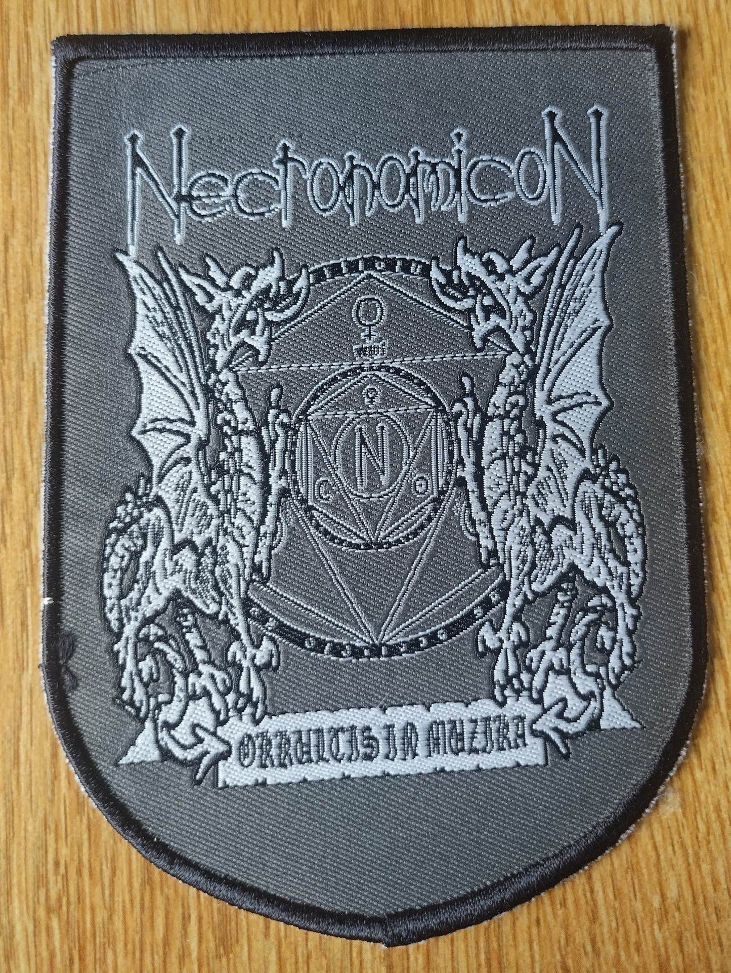 Necronomicon okkultis in muzika Woven Patch