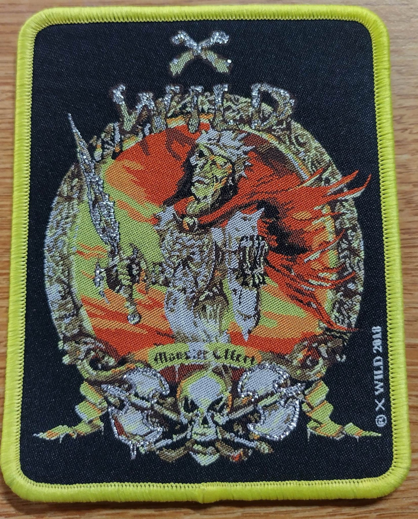 X Wild monster effect Woven Patch yellow border