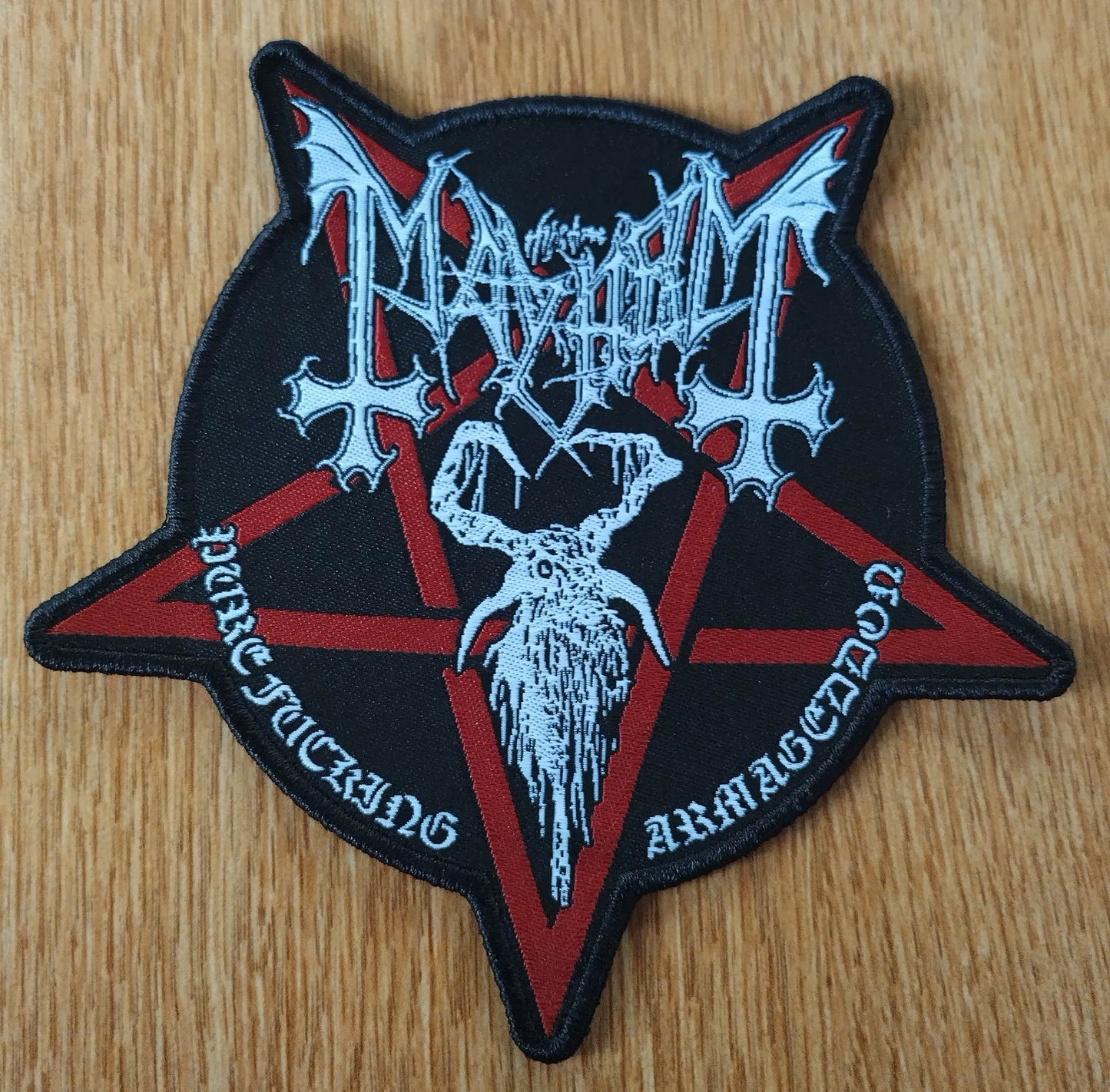 Mayhem pure fn armageddon Pentagram Woven Patch