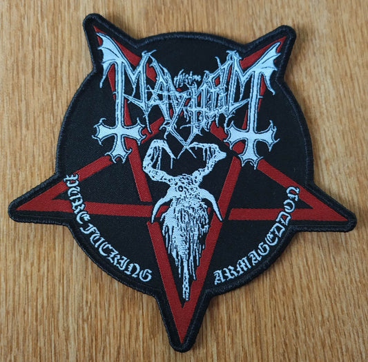 Mayhem pure fn armageddon Pentagram Woven Patch