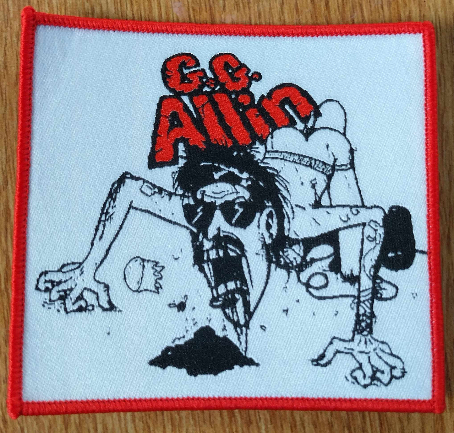 GG Allin cartoon Woven Patch