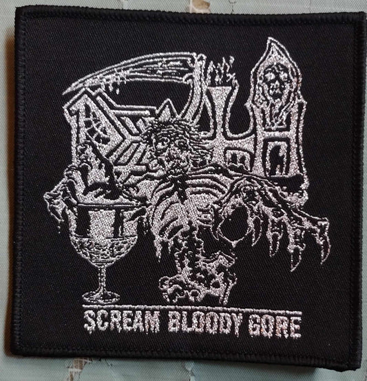 Death scream bloody gore Ghoul WOVEN PATCH