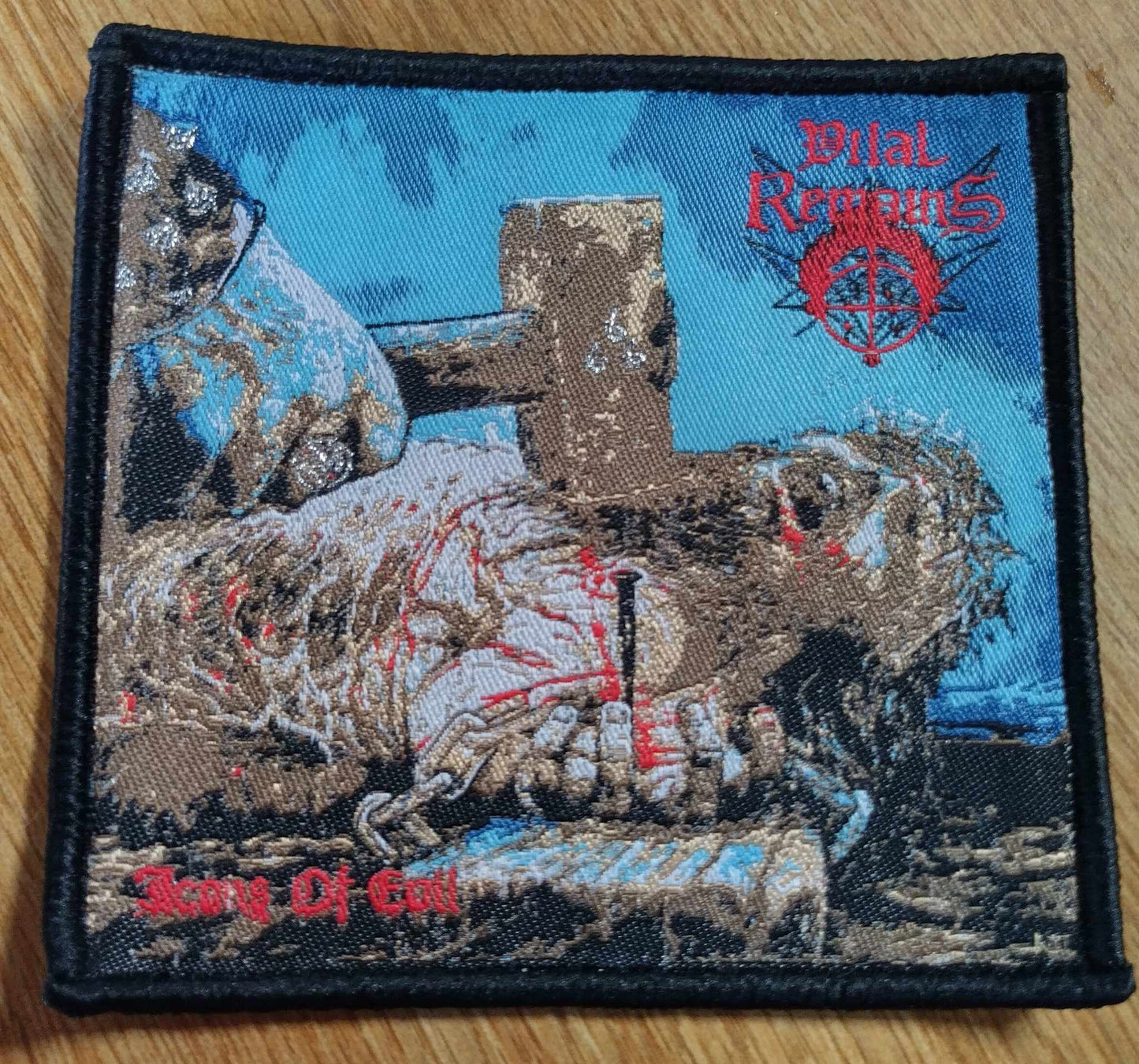 Vital Remains icons of evil Woven Patch