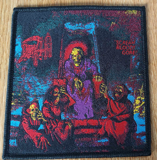 Death scream bloody gore WOVEN PATCH