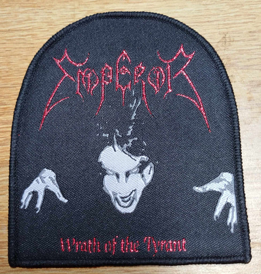 Emperor wrath of the tyrant WOVEN PATCH Black border