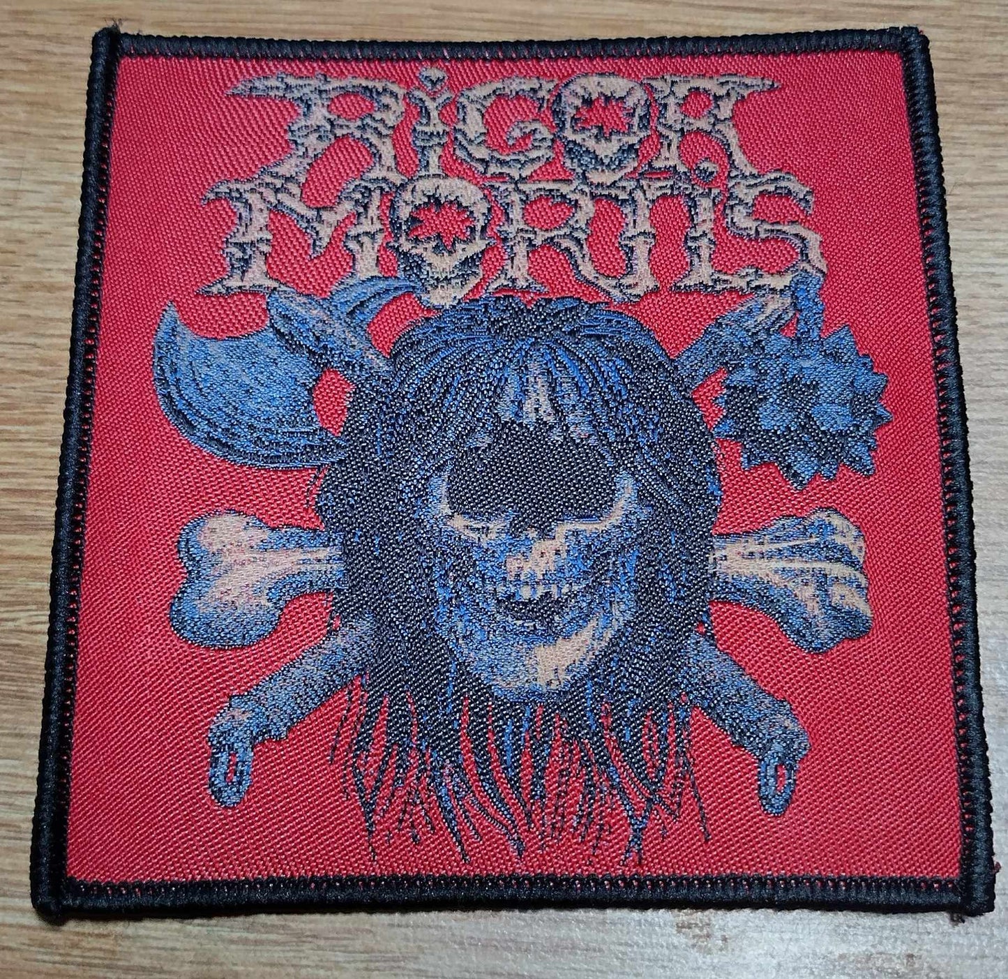 Rigor Mortis WOVEN PATCH Black border