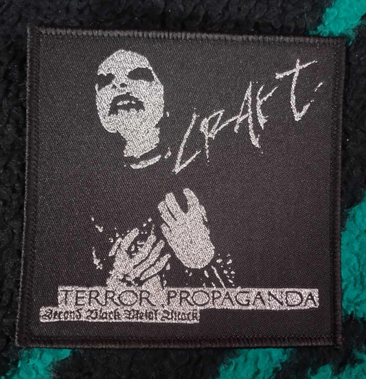 Craft Terror Propaganda Metallic Silver color WOVEN PATCH